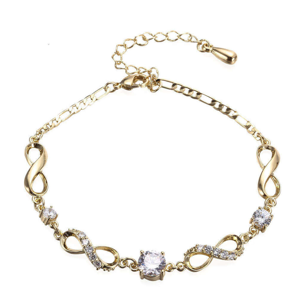 Japanese Korean fashion personality 8-type bracelet jewelry for girls, simple and versatile ankle chain