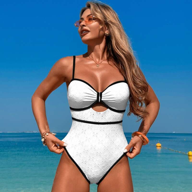 New hot spring in Xingcheng City, wholesale Huludao one-piece swimsuits for women with a sense of . 2025 new casual and versatile fashionable clothing