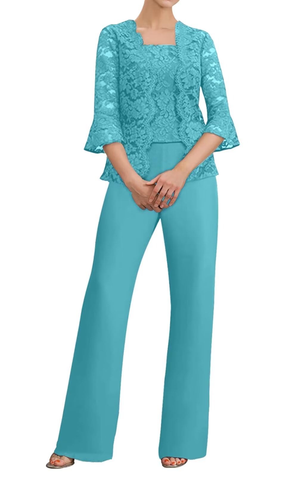 Pantsuits Women's Wedding Jumpsuit 3 Pieces Mother of The Bride Dresses Pant Suits with Jacket for Wedding