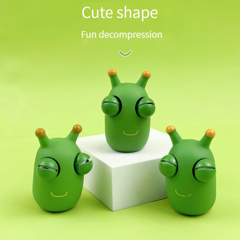 Funny Eyeball Burst Squeeze Toy Squishy Vegetable Worm Fidget Toy Caterpillar Stress Relief Insect Antistress Decompression Toy