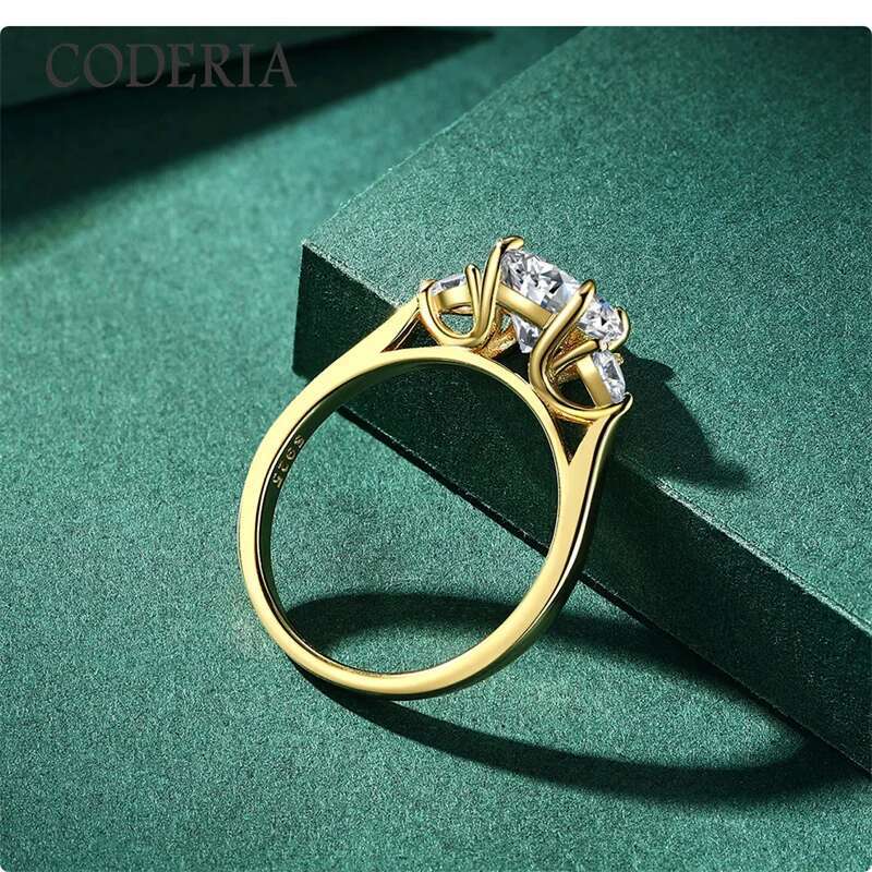 Fat Square Cut 2.5CT 8*8mm Moissanite Wedding Rings for Women 925 Sterling Silver Diamond Ring Engagement Band Jewelry