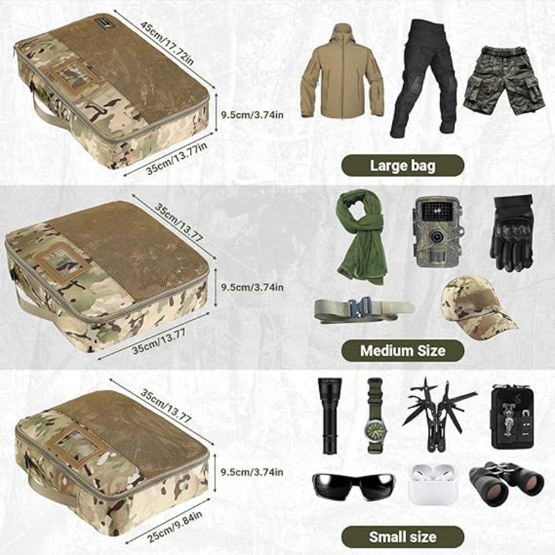VOTAGOO Tactical Packing Cubes 6 Packs Lightweight Luggage Set Packing for Outdoor Organization Travel Accessories Bag Utility Travel Storage Bag