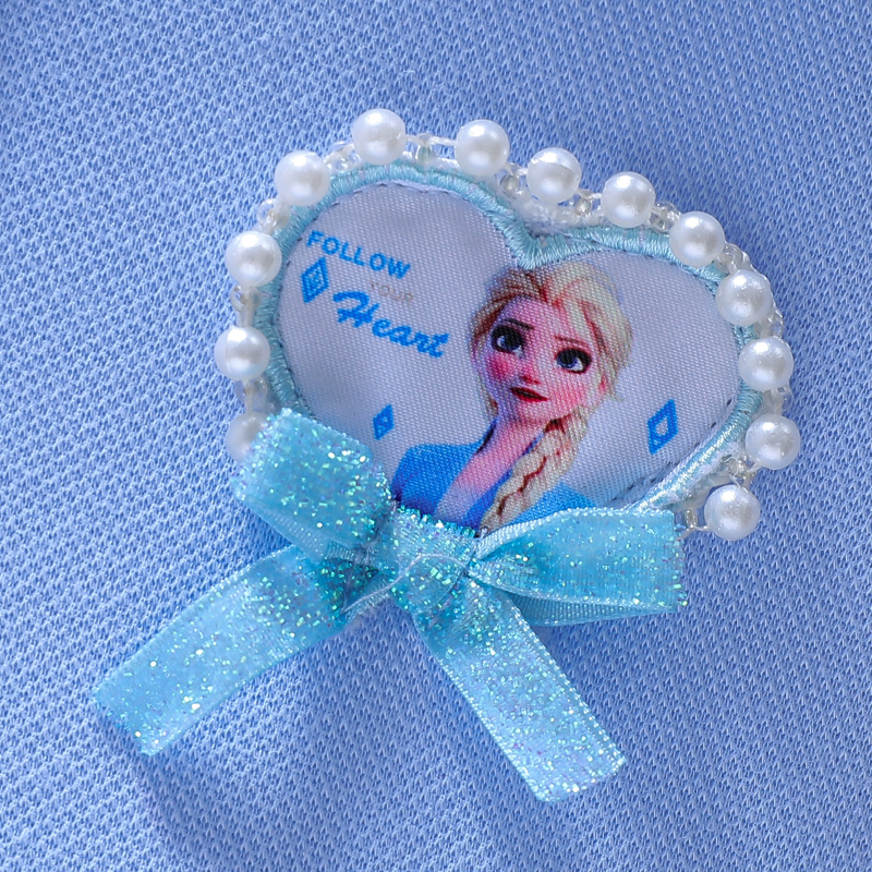 DISNEY Frozen girls' autumn and spring polo dress children's long-sleeved princess dress baby Elsa polo dress.