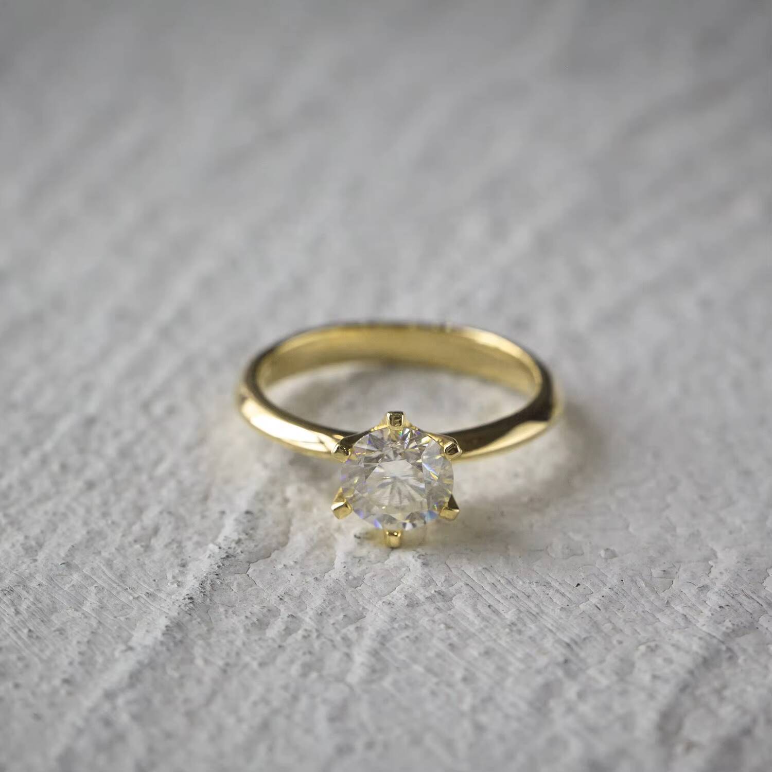 KIBO Jewelry Custom 2ct Moissanite Ring Rose Gold Jewelry 10k 14k 18k Solid Gold Rings
