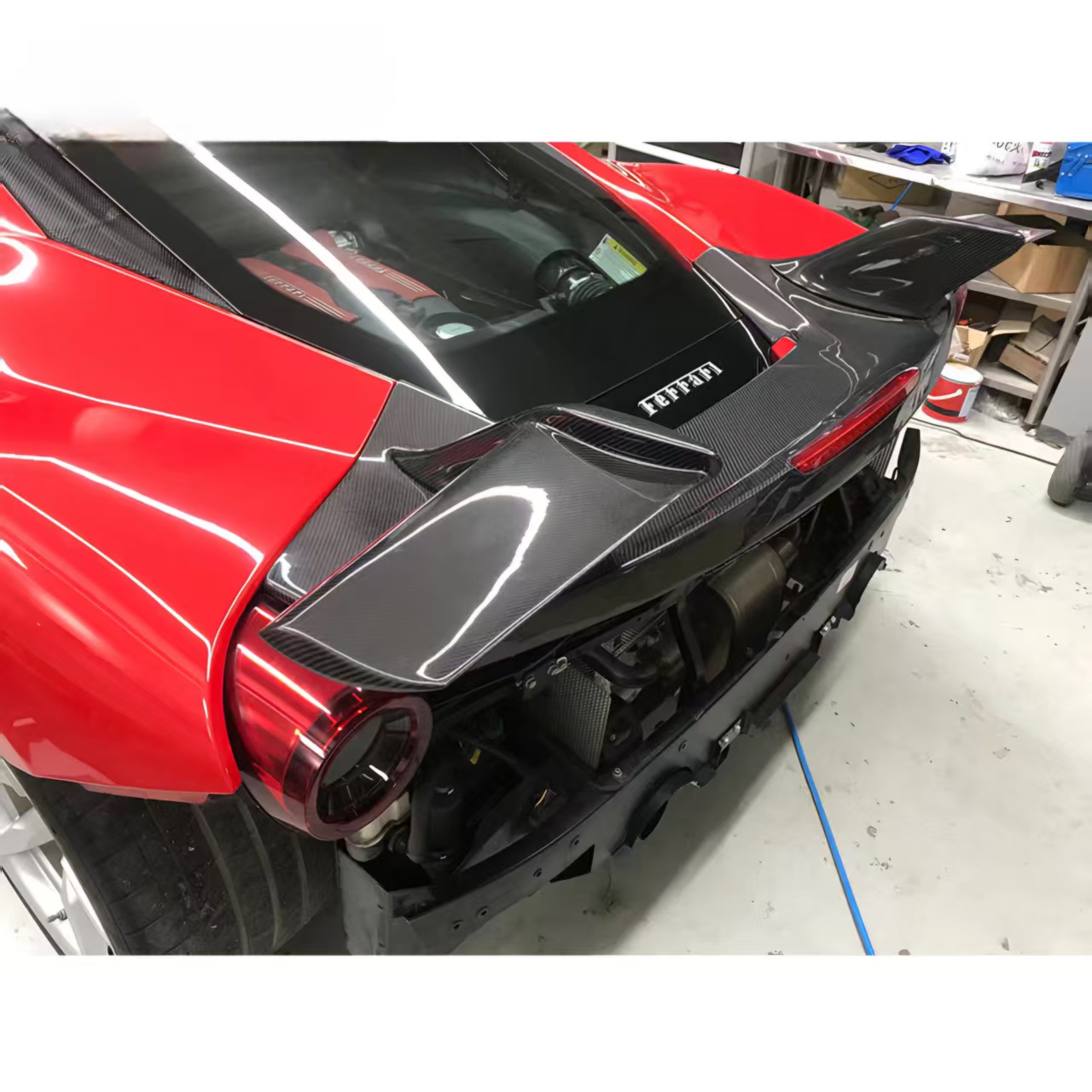 High Performance Carbon Fiber Airfoil Exterior Accessory for Ferrari 488