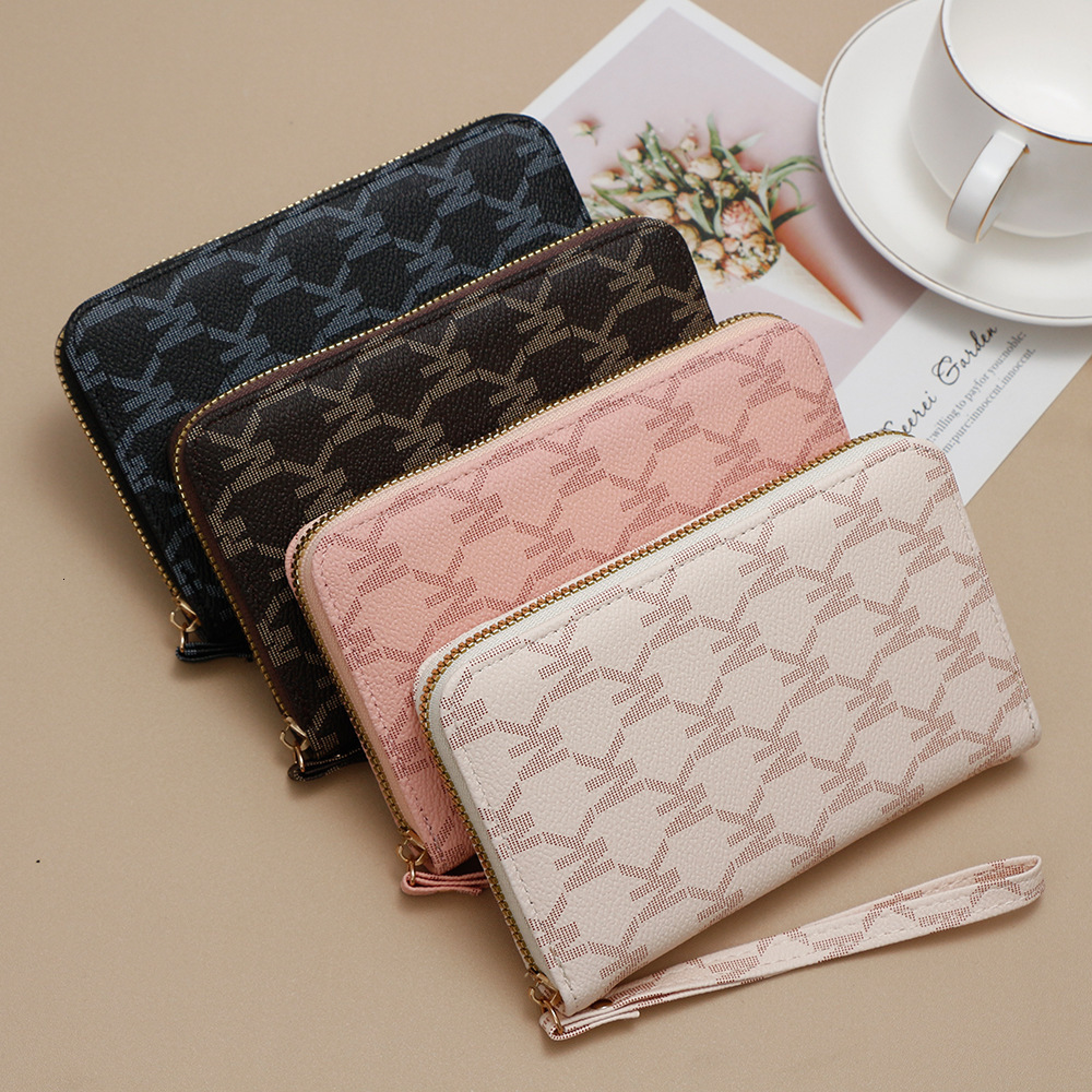 Designer Wallet New Printed Single Pull Women S Business Commuter Large Capacity Zipper Wallet Artistic Handbag Luxury Wallet Key Pouch