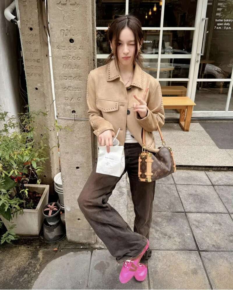 ETJ 2025 TRAF Spring New Women's Fashion Handwoven with detail suede texture Effect lapel short jacket