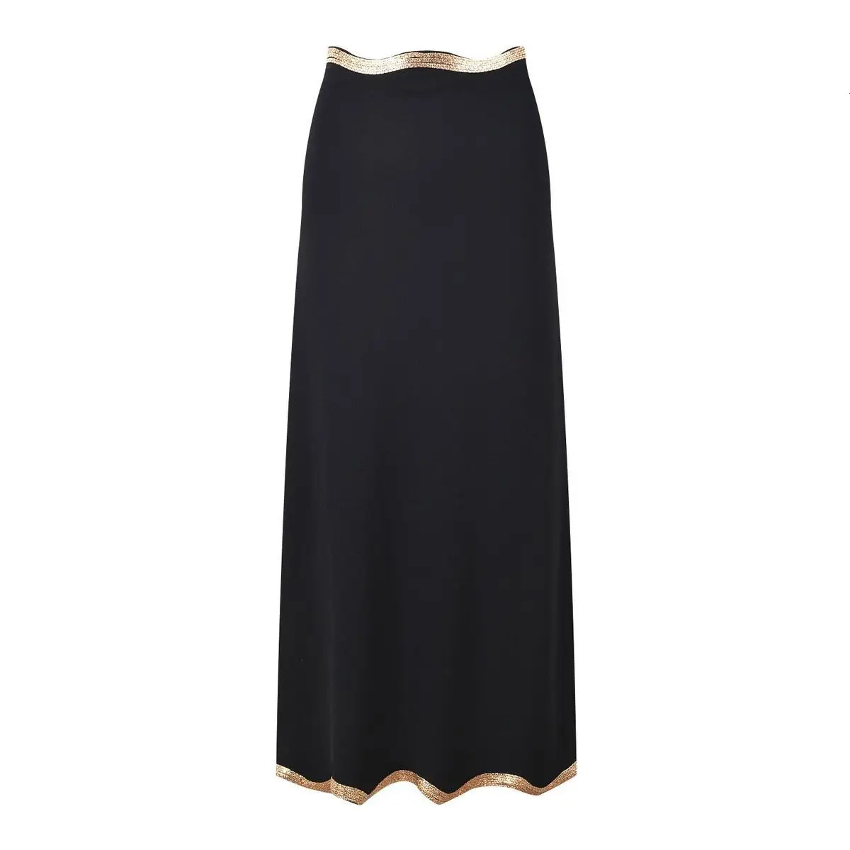 Paris y elegant gold wave pleated sleeveless womens skiing twopiece vest long dress party outfit 250530