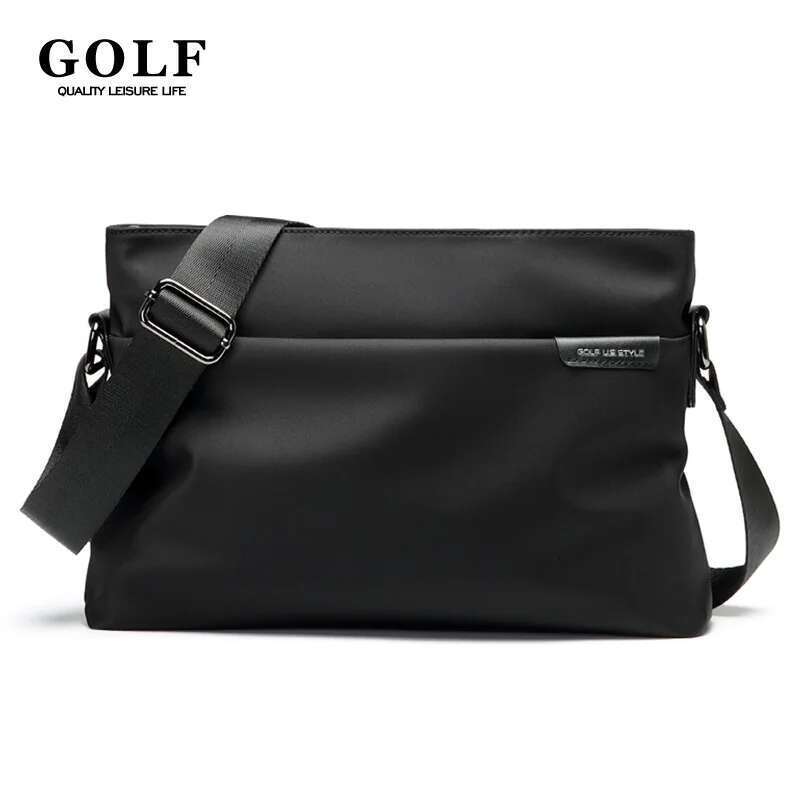 GOLF Men's Crossbody Waterproof Nylon Cross Man Black Messenger Bags Business Shoulder Bag for iPad Tablet High Quality