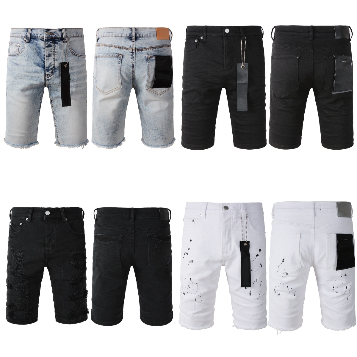 jeans designer jeans shorts cargo pants jeans for mens Ripped Slim Skinny Motorcycle summer short Size 29-40 short jeans