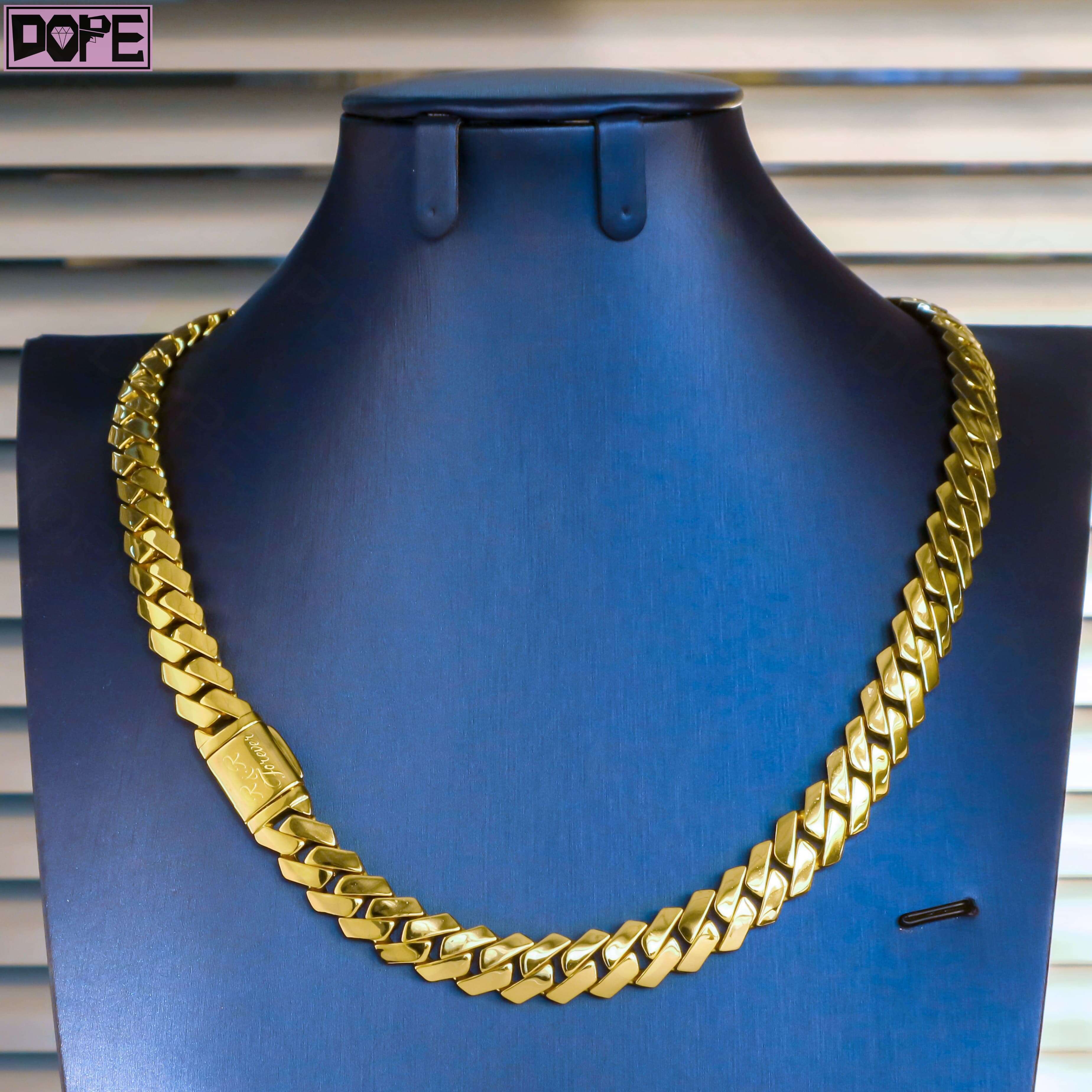 Hip Hop 8mm 10mm 12mm Cuban Link Chain Plain Tight 925 Silver Monaco Chain Gold Plated Cuban Link