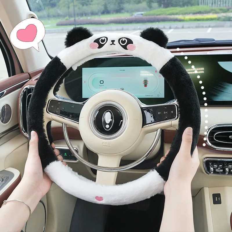 Winter Cartoon Car Steering Wheel Cover Anti slip Car Handle Set Cute Car Supplier Female H25430