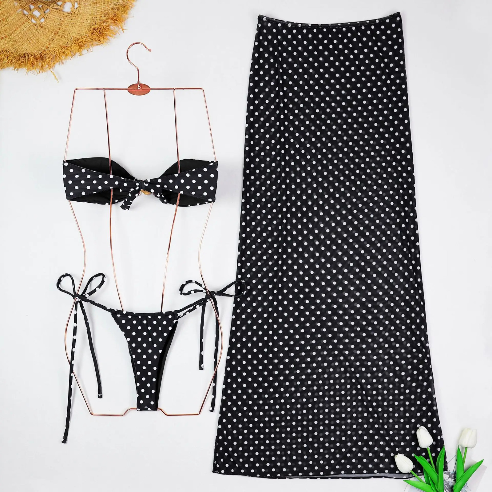 Push Up Sexy Micro Bikini 2025 Women Swimsuit Polka Swimwear Thong Bikinis Set Brazilian Beach Wear Bathing Suit Biquini Female 250428