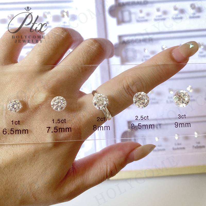 Professional Diamond Carat Size Measurement Chart Set 11 Shapes 7A CZ Gemstones Diamond Comparison Size Chart Cubic Zirconia Stone Jewelry Tools