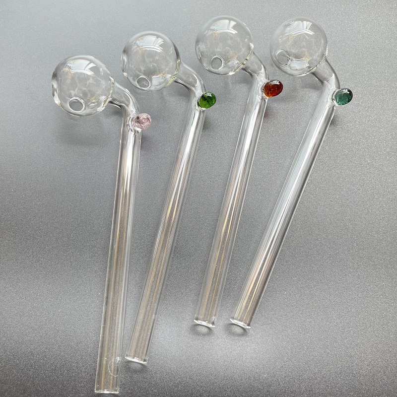 5.6 Inch Glass Oil Burner 30mm Big Ball Bowl Smoking Pipe with 1.5mm Thick Straw Tube no logo 9410a - view 7