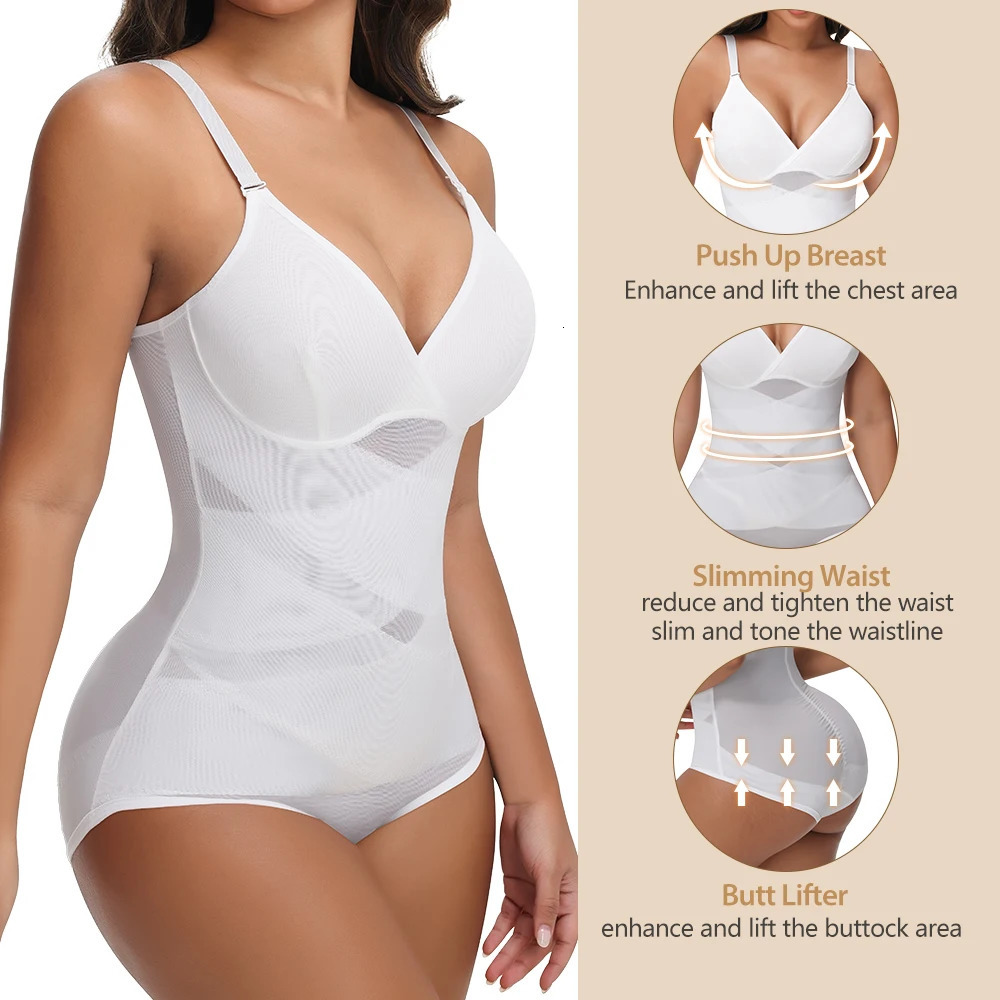 Womens cross abdominal control shaping clothing sexy mesh weight loss waist fabric tight fitting clothes thin breast cups body buttocks lifting machin