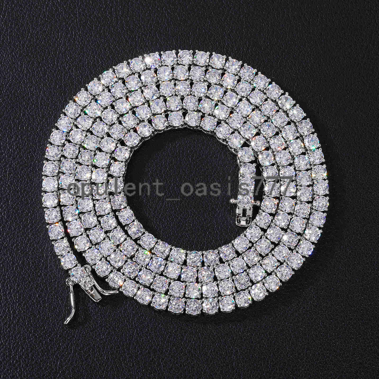 Wholesale Hip Hop Jewelry Fashion Iced Out 18K Gold Silver Plated Brass moissanite Diamond Tennis Chain moissanite Necklace for Men Women
