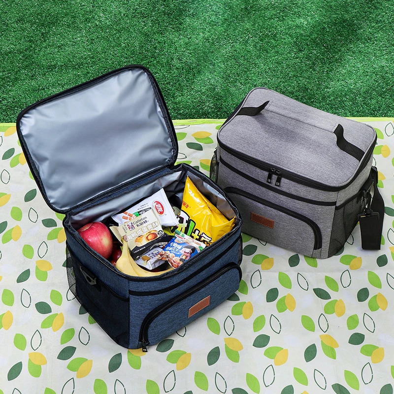 Portable lunch bag food insulated box Waterproof shoulder strap insulated box hand-held lunch box bag fresh aluminum zwq 250429