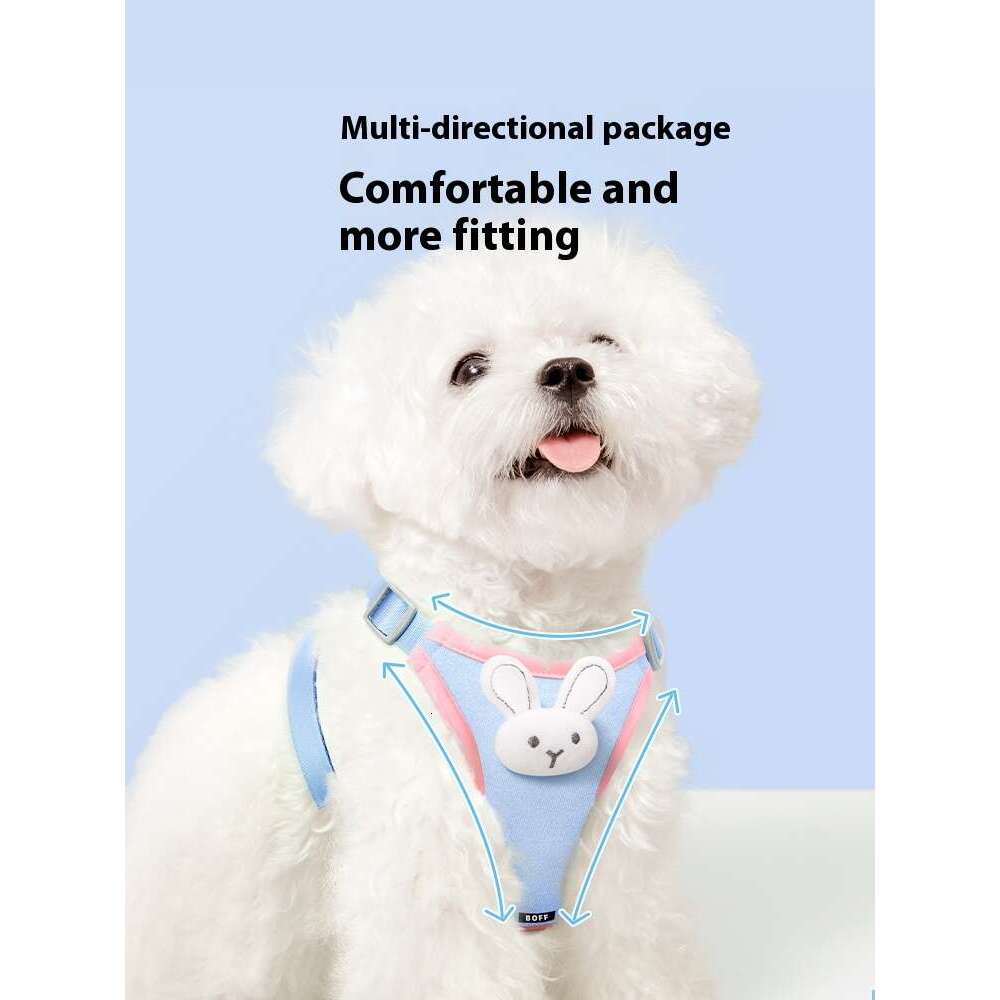 breathable mesh pet rabbit harness comfortable cat walking vest suitable for small dogs bichon teddy pomeranian safe antiescape four season pet chest 