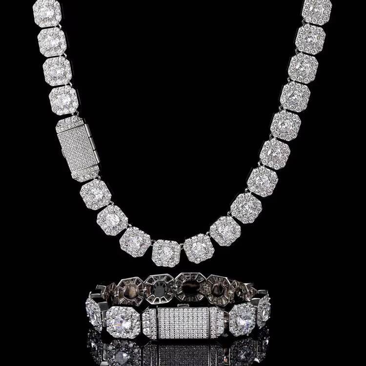 GZYS JEWELRY Wholesale Drop Shipping 12mm 3a Hip Hop Jewelry Iced Out Zircon Hip Hop Rap Chain 18k Cubic