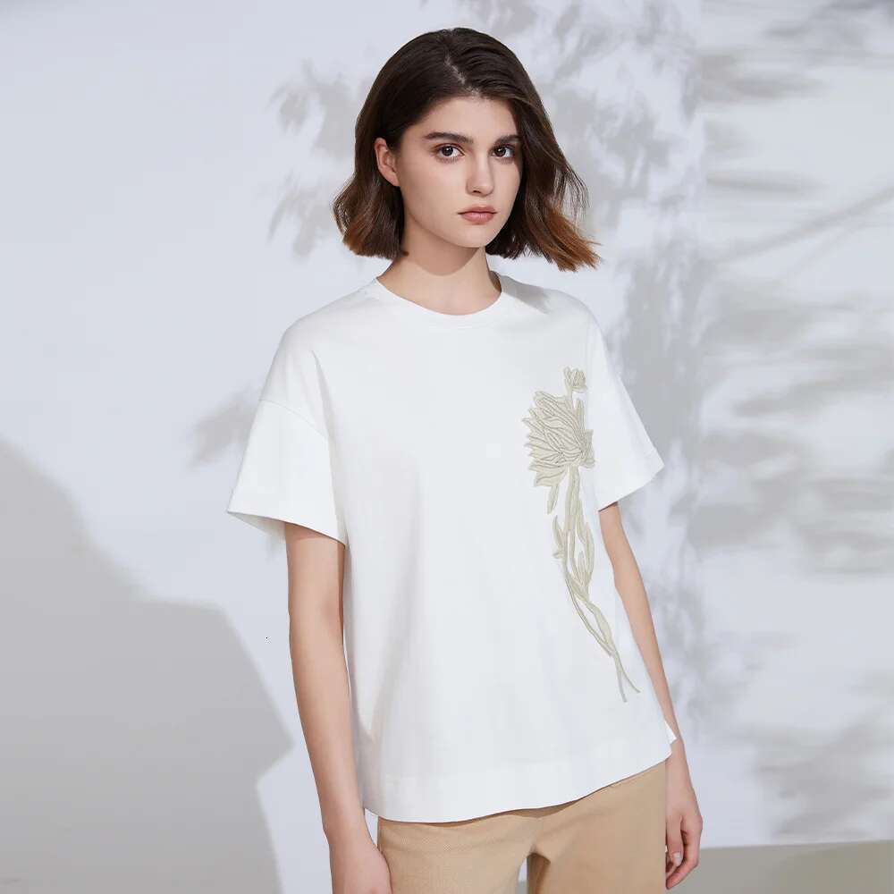 K2360w Casual Ladies Crop Top Tshirt Clothing Sequin Lyocell Women's Cotton T-Shirts T-Shirt Women