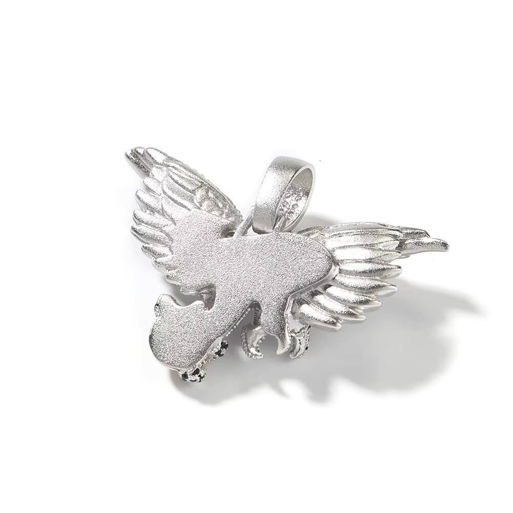 Customized eagle pattern Moissanite Chain Copper Delicate Animal Pendant Diamond Chain Falcon Necklace Ice Diamond Necklacesv