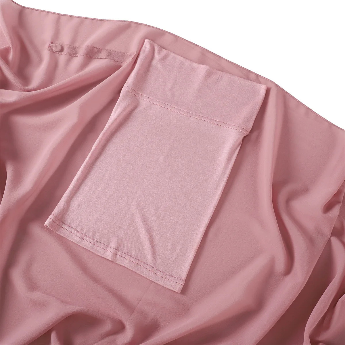 Premium Instant Chiffon Hijab With Bulit-in Magnets Solid Color Easy To Wear Shawl Wrap with Undercap for Muslim Women 250420
