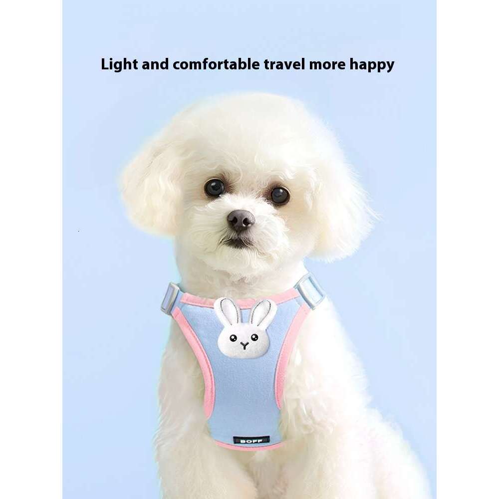 breathable mesh pet rabbit harness comfortable cat walking vest suitable for small dogs bichon teddy pomeranian safe antiescape four season pet chest 