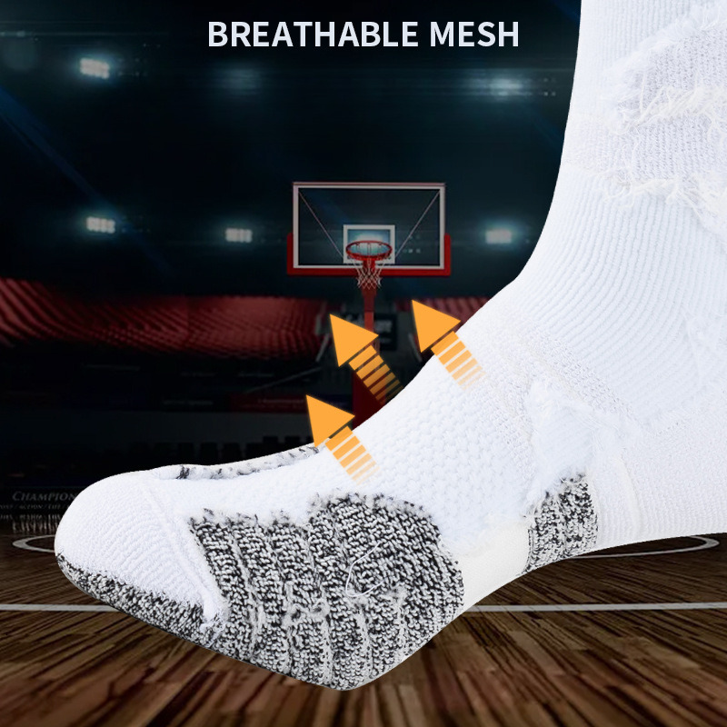 Basketball arbitrary loops, anti slip yarn on soles of the feet, student training sports that can be added with football socks OEM