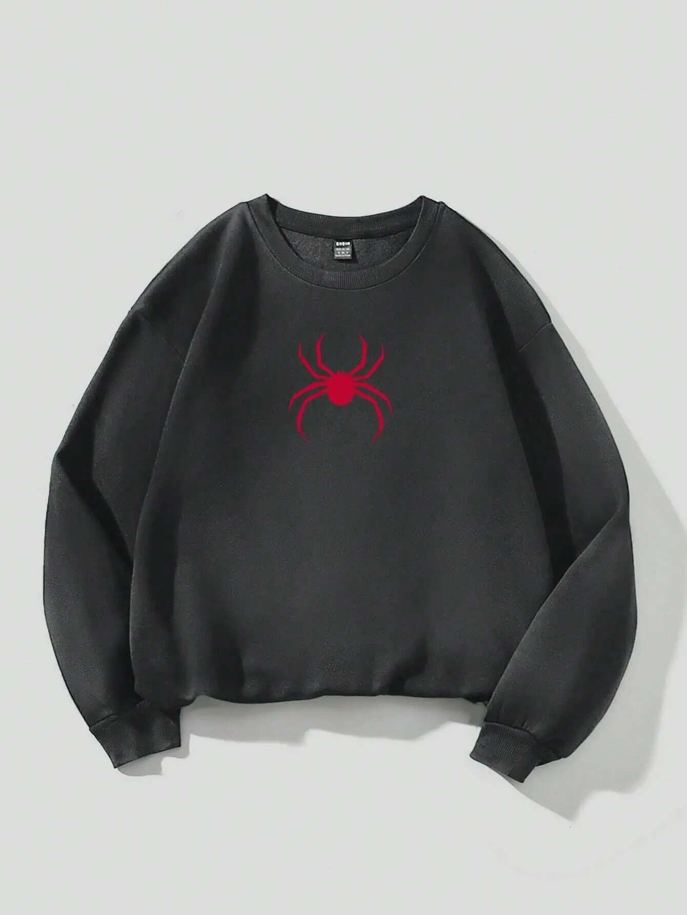 Spring Casual Women Sweatshirts Simple Spider Prints Hoodies Comfortable Fleece Soft Pullover Crewneck Loose Female Tops Clothes fashion clothing wome