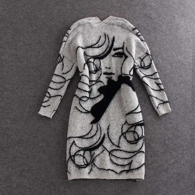 Autumn spring Fashion Long Sleeve loose knitting cardigan sweater Women Knitted Female Cardigan pull femme fashion clothing women