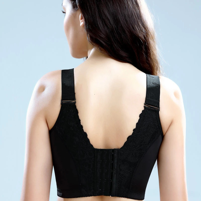 Plus size lightweight bra side support adjustable lace decoration wireless used for anti sagging and comfortable womens underwear 250430