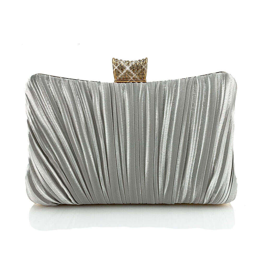 Dinner Bag Ruffle Drill Bit Dinner Dress Cheongsam Elegant Muse Hand Held Crossbody Women S Bag KQ