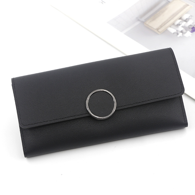 Designer Wallet New Women S Long Korean Edition Minimalist Handheld PU Fold Buckle Zero Wallet Multi Card Bag Luxury Wallet Key Pouch