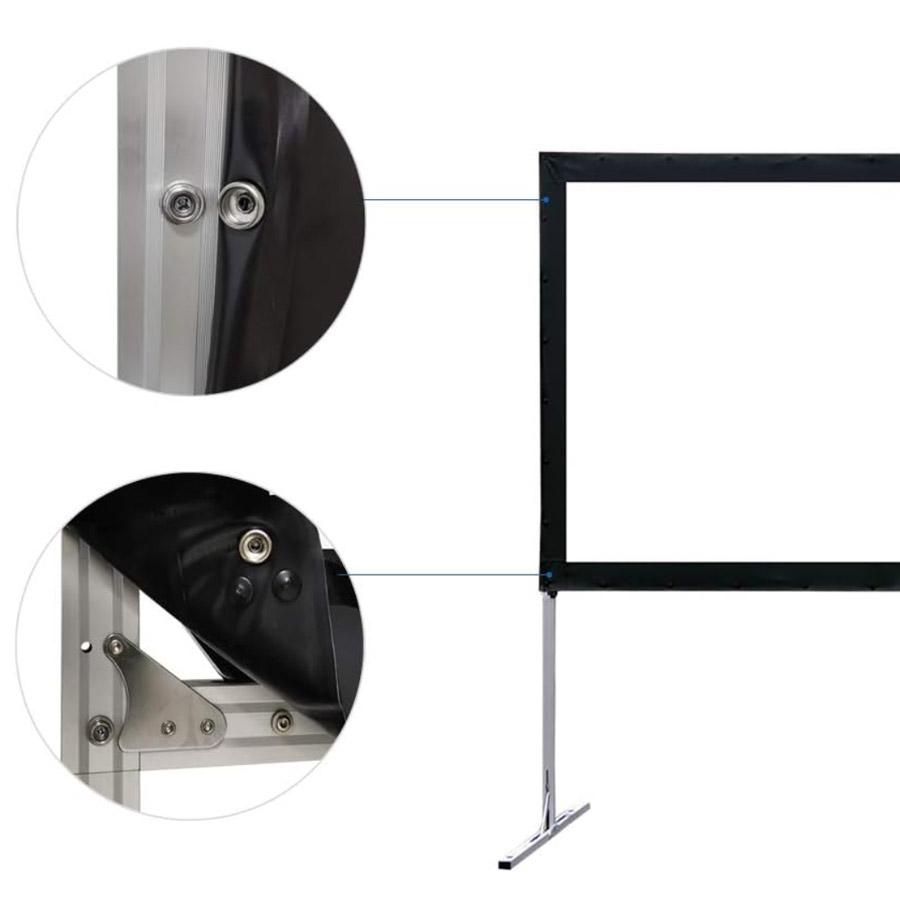 Projector Screen with Stand 144 inch Portable Projection Screen 16:9 4K HD Projections Movies Screen