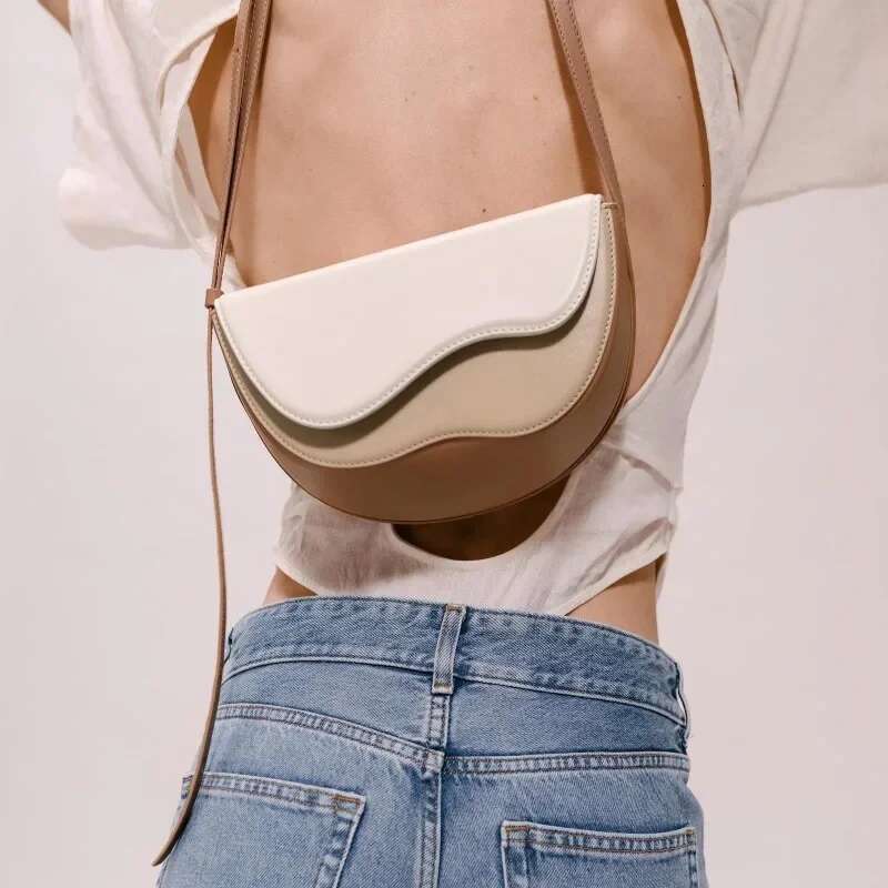 New Saddle Bag Shoulder Crossbody Bags for Women Hit Color Patchwork Bolsa Niche Underarm Bolsas Small Square Bolsos Mujer