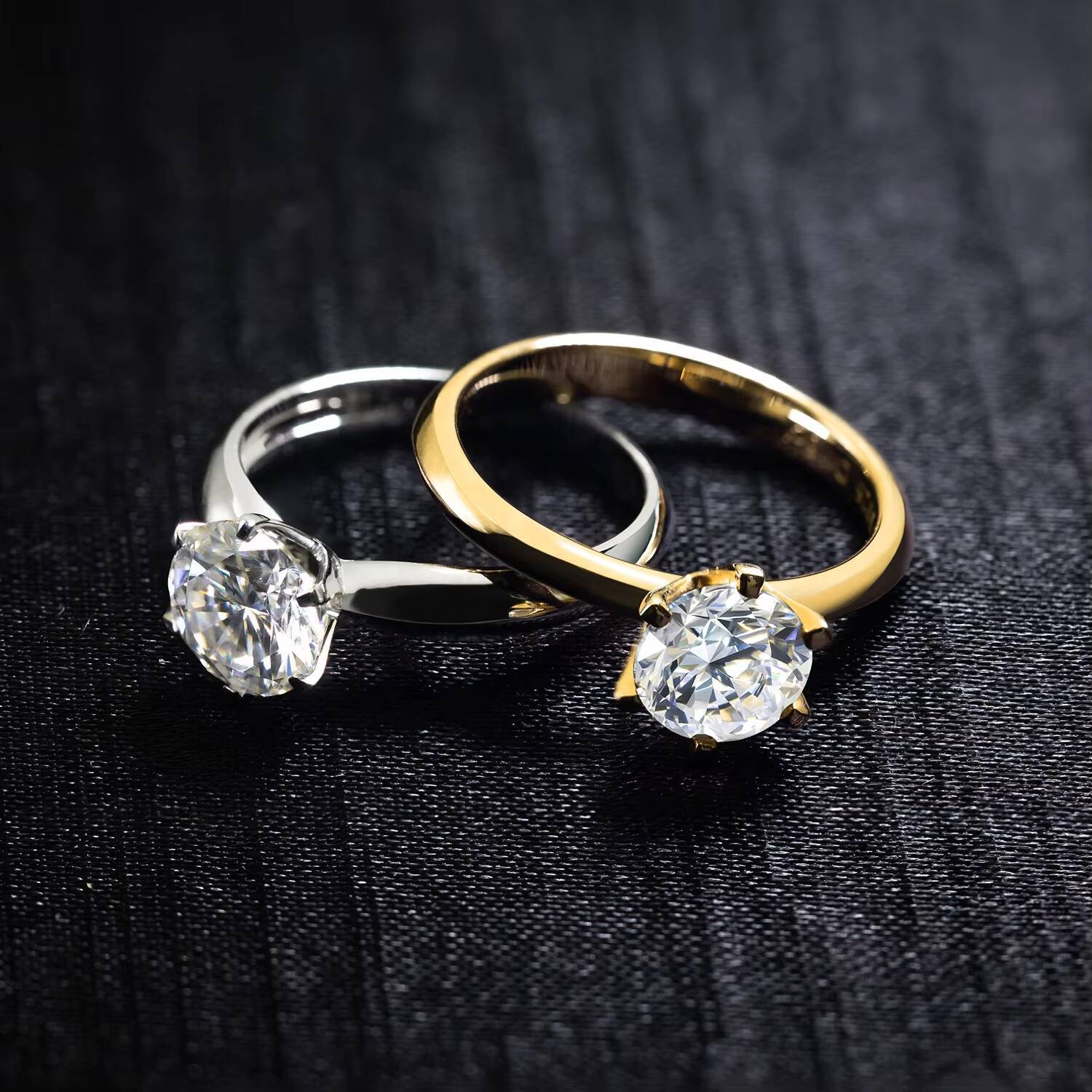 KIBO Jewelry Custom 2ct Moissanite Ring Rose Gold Jewelry 10k 14k 18k Solid Gold Rings