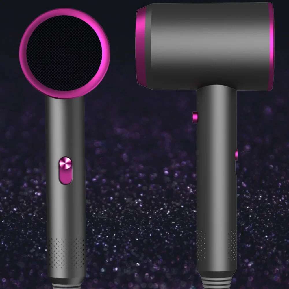 1250W Dryer High Speed Professional Lightweight Portable Hairdryer for Travel Blue Light Ion Suitable All Hair Types