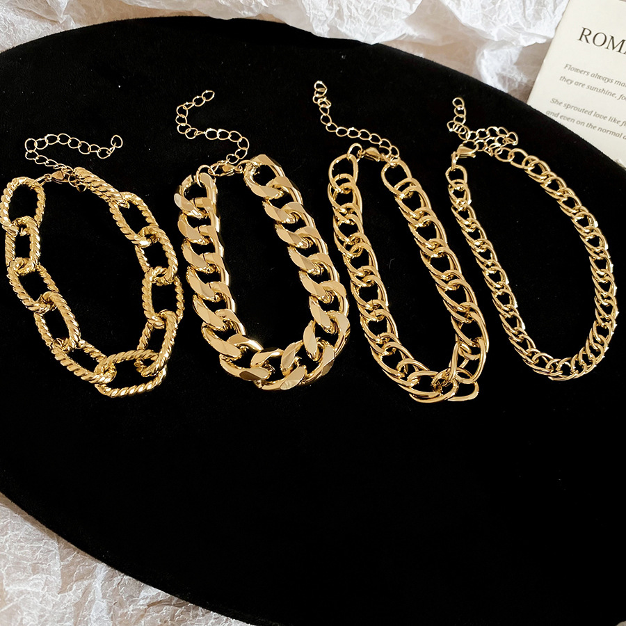 European and American Cross-Border Metal Chain Set Simple Fashion Personality Trendy Versatile Bracelet 2025 New Style Jewelry - view 5