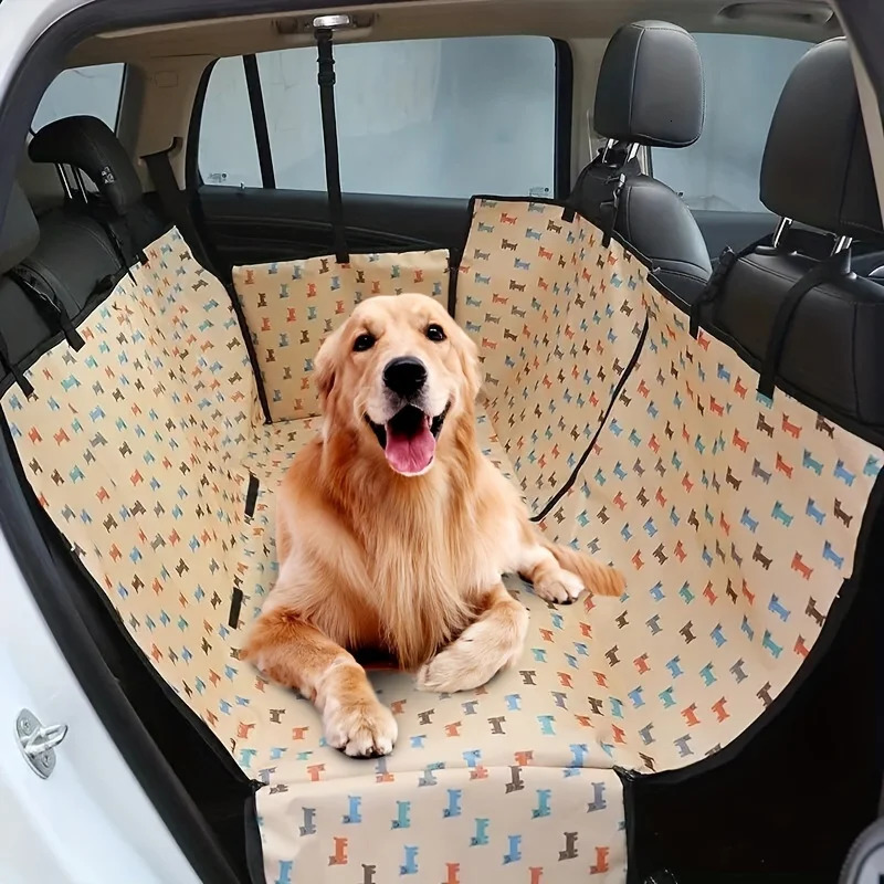CAWAYI KENNEL dog waterproof back pet dog car seat cushion hanger protector with seat belt transport Perro 250427