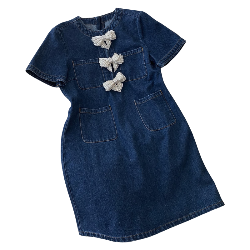 2025 Cowboy bow dress Fashion Week Show Customized Fashion Tailored clothing womens Fashion Paris.M351