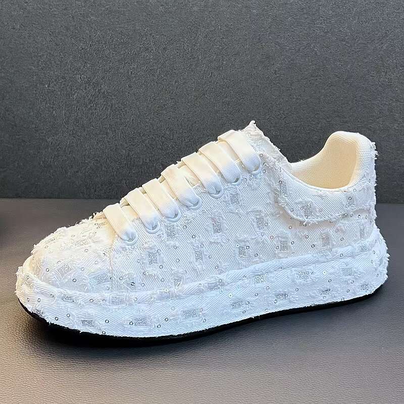 New Arrival Men Fahsion Causal Canvas Board Shoes Spring Autumn Designer Green Youth Trending Thick Bottom Sneakers