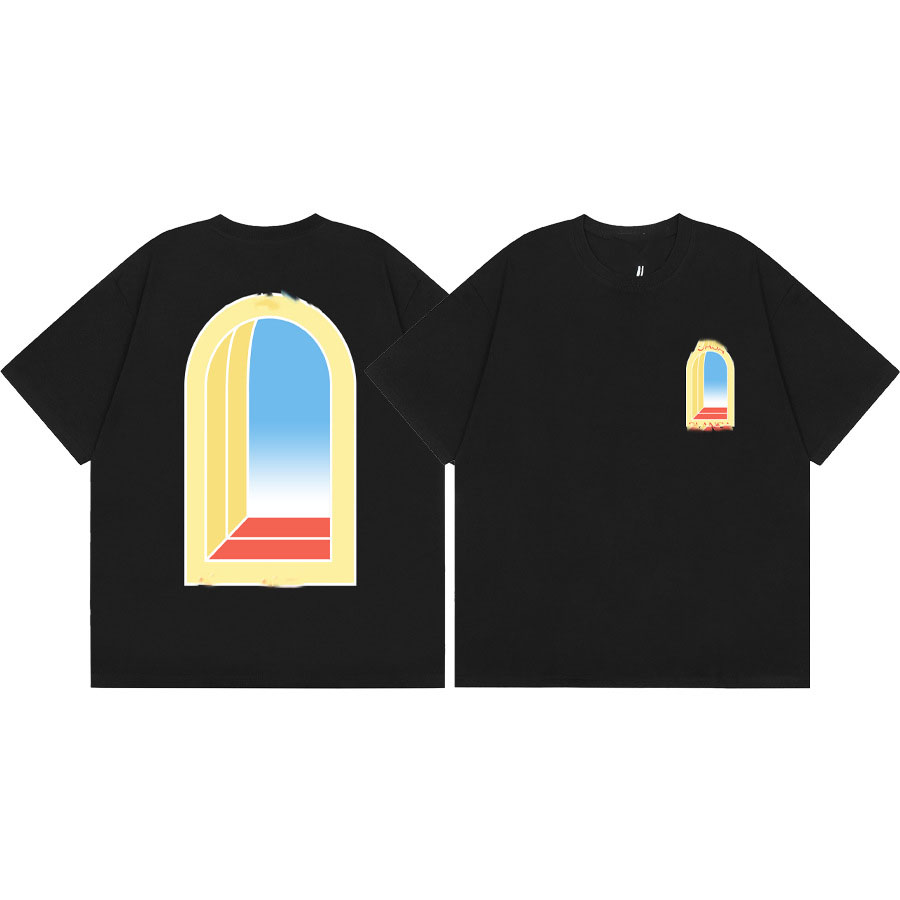 Designer Men's Graffiti Graphic T-Shirt - Vintage Style with Short Sleeves & Round Neck top