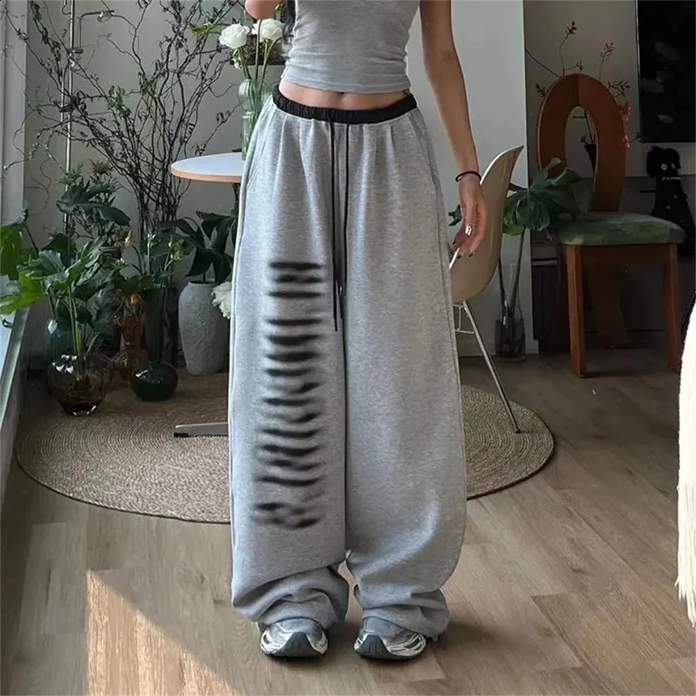 Goth Streak Y2k Vintage Joggers Baggy Sweatpants Women Oversize Korean Style Sports Pants Harajuku Kpop Streetwear Gyaru Trouser 250117