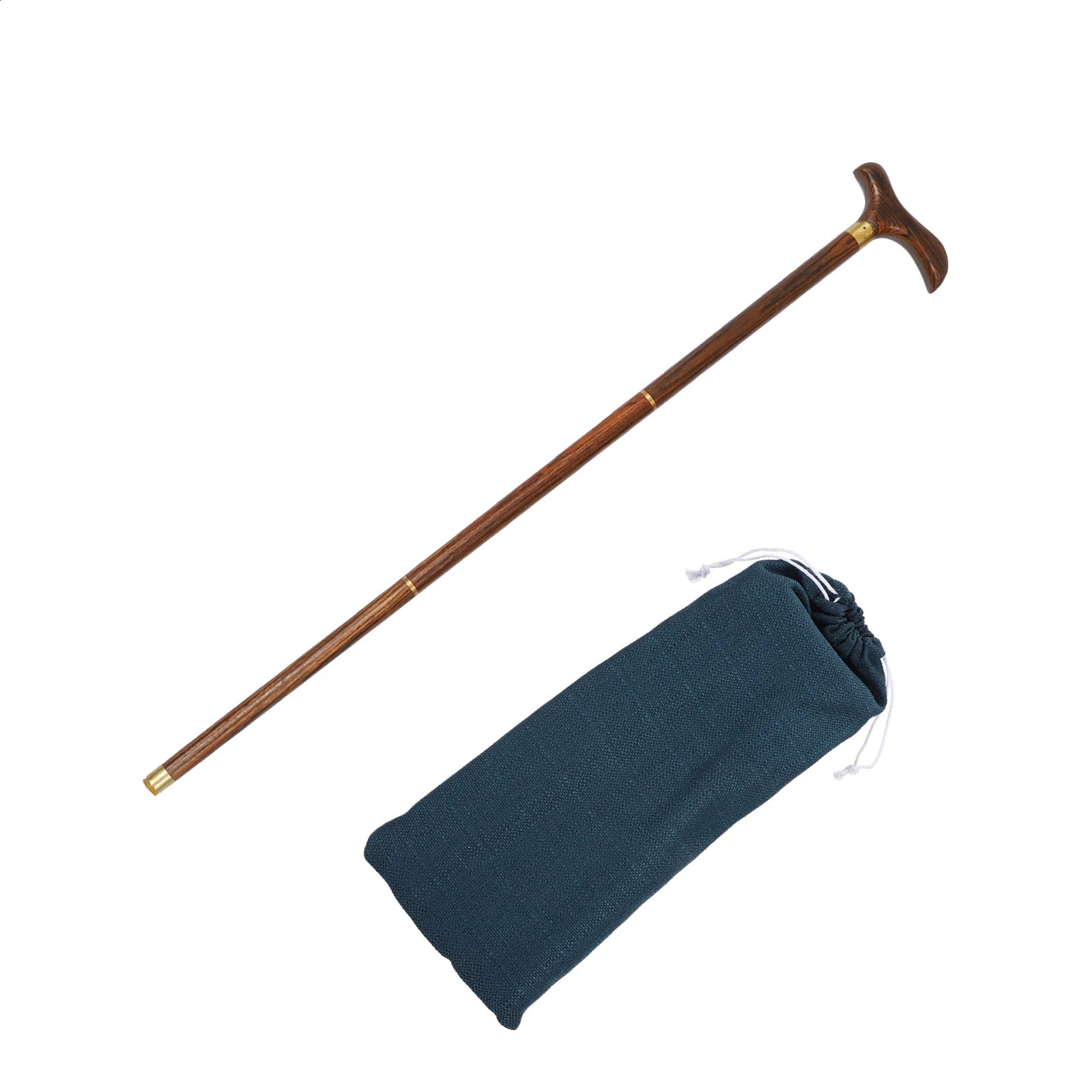 Wood Cane Curved Walking Mountain Carving Trekking Climbing Canes Pole for Hand Crutch Crutches 87x14cm 250117