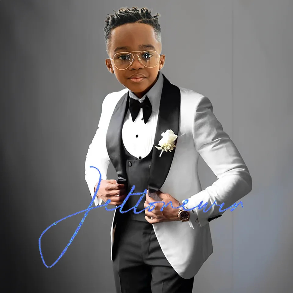 Suit for Boys Wedding Tuxedo Kids Formal Jacket Pants Vest 3 Piece Set Custom Outfit Classic Clothes 2-16 years 250120