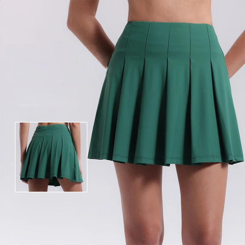 Item Crease Resistant Tennis Skorts Pockets Pleated Skort Sports Skirts Stretchy Running Shorts Skirt Golf 250122