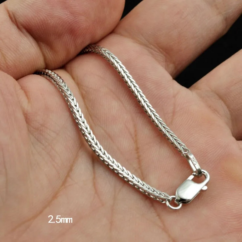 BOCAI Real S925 Sterling Silver Platinum Plated Chopin Chain Solid Mens Necklace Sweater Chain Beautiful Gifts 250120