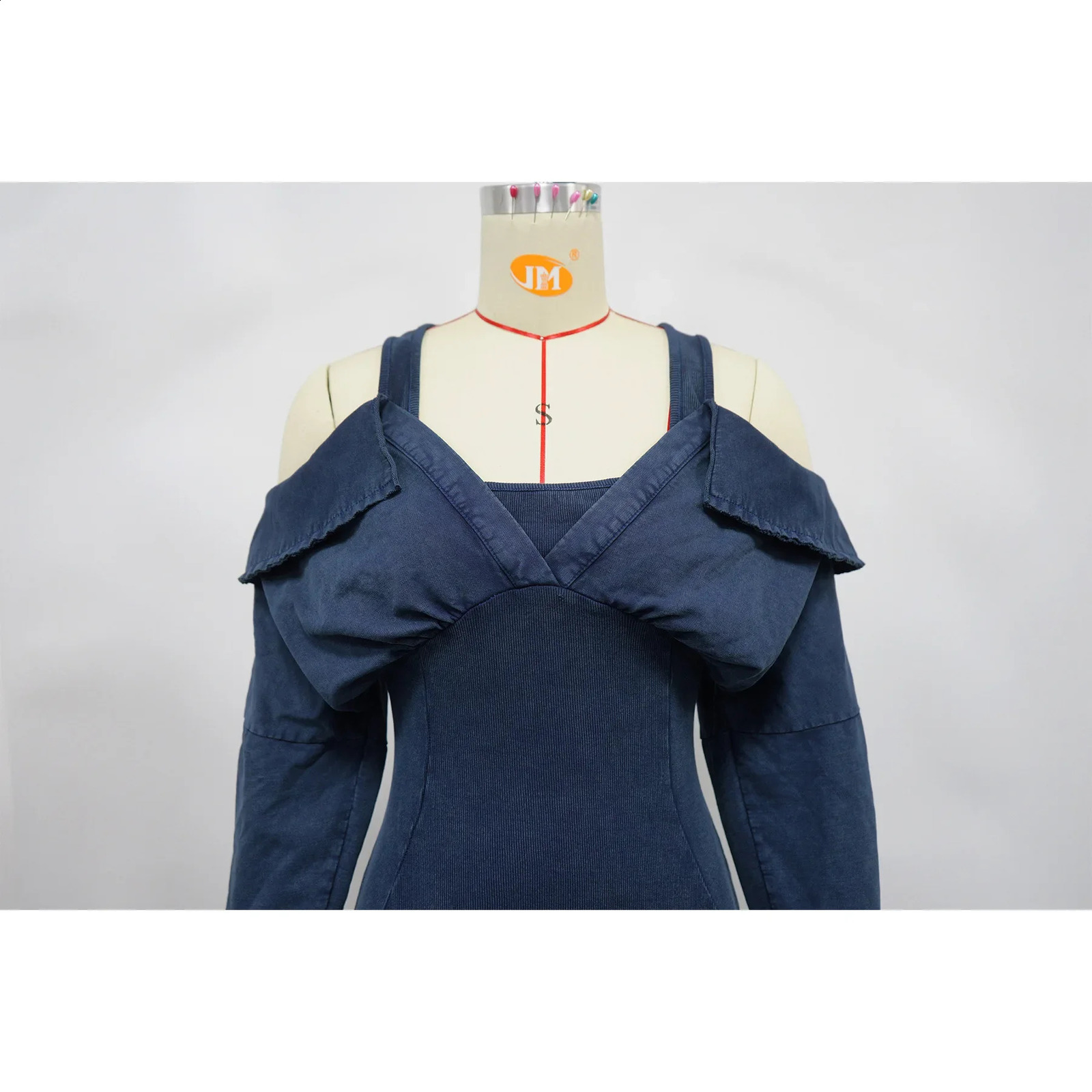 CM.YAYA Fashion Women Knit Ribbed Long Sleeve Moto Biker Jumpsuits Strap Autumn Washed Streetwear Slim One Piece Suit Romper 250109
