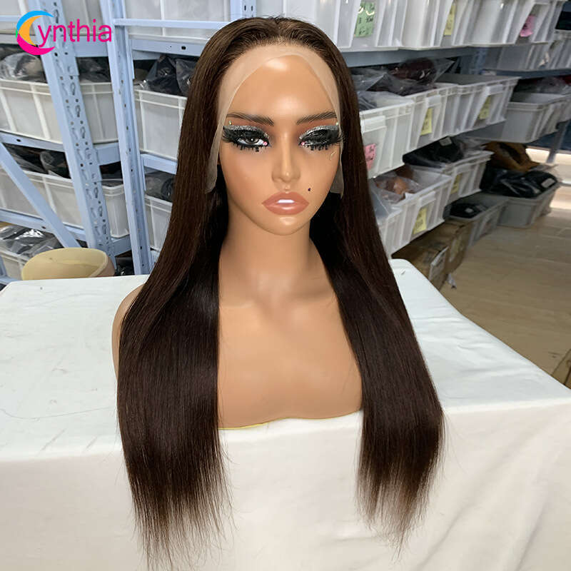 Lace Front Wig Cover T Shape Front Lace Straigt Human Shun Hair Wig Headband